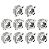 METALLIXITY Vierkantmuttern (M8 x 1,25 mm) 20 Stück, Karbonstahl Schweißmutter - für landwirtschaftliche Maschinen, Rohrmöbel