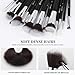 DUcare Makeup Brushes with Bag,15Pcs Christmas Makeup Brush Set Travel Kabuki Foundation Blending Blush Eyeliner Shadow Brow Concealer Brushes Kit