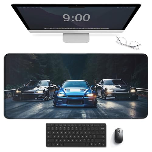 Large Mouse Pad Gaming R34 Sports Car 40x90 cm