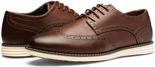Vostey Mens Casual Dress Shoes Wingtip Oxford Shoes Business Dress Dress Shoes for Men4