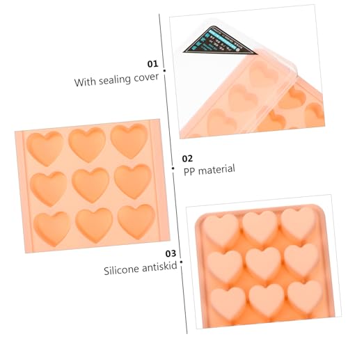 Molde Silicona Corazón para Cubos de Hielo Rosa miniatura 5