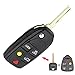 Heart Horse Remote Fob Key Shell Keyless Entry Case Replacement for VOL-VO XC90 S60 S80 V70 XC70 XC90 S80 S60 V70 XC70 2004-2011 No Chip 5 Buttons (P/N: LQNP2T-APU 8685150, 9452456)