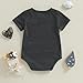 GINEVSAL Sibling Matching Clothes Cousin Crew Shirt for Girls Boys Colorful Letter Print Short Sleeve Romper/Pullover Tops (Black Romper, 6-12 Months)