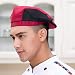 BAOZENGMUY Mężczyźni kobiety siatka patchwork szef kuchni restauracja kuchnia gotowanie praca odzież czapki beret hotel piekarnia kawiarnia kelner oddychająca czapka 56-58 cm jeden rozmiar 10