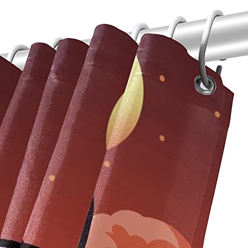 Rideau de douche taureau lune rouge grand format imperméable lavable