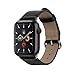 Produktbild Native Union Klassisches Uhrenarmband für die Apple Watch 42/44/45mm  Echtes Italienisches Nappaleder Edelstahlelemente mit Weichem Nubuk-Futterleder(SCHWARZ)