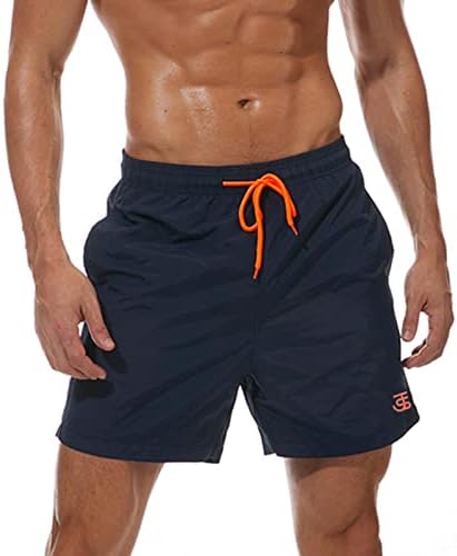 JustSun Badehose Herren Schnelltrocknend Boardshorts mit Mesh-Futter und Verstellbarem Tunnelzug