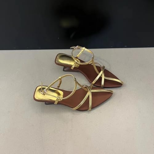 Women's ramp-heeled solid-color lace-up Roman sandals, summer fashionable casual sandals2