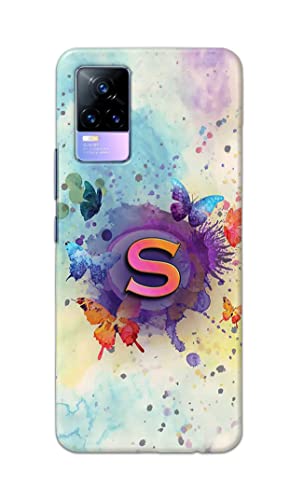 Image of PRINTFIDAA� Printed Hard Back Cover Case for Vivo Y73 | Vivo V21e 4G Back Cover (Alphabet S) -2808