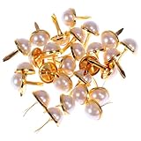 OHPHCALL Halbrunde Kleiner Brads mit Perlmuttkopf 12mm Metall Deko Nieten...