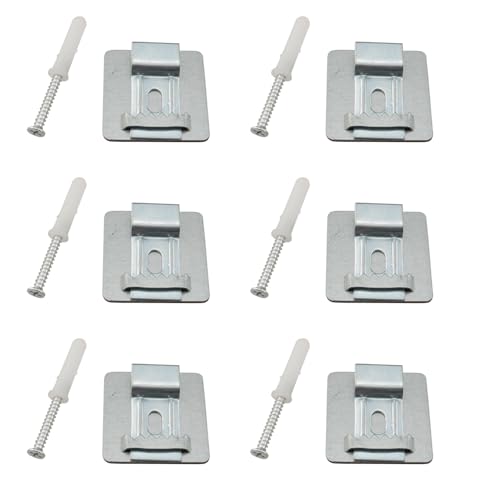 Image of ZCZQC 6PCS 40x40mm Metal with Adhesive Glass Hanging Expansion Screw Expansion Tube Anti Theft Insert Self Adhesive Bathroom Mirror Frame Hanging Piece Picture Frame Hangers