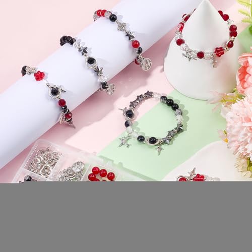 Kit fabrication bijoux Halloween : 6 bracelets gothiques perles et breloques