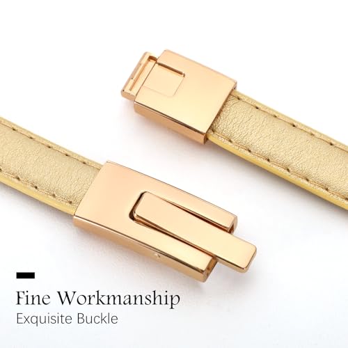 SANSTHS 2 Pack Thin Ladies Waist Belt for Dresses Jeans Pants, Skinny Womens Belt with Antique Gold Buckle