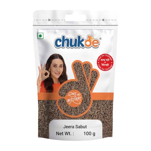 Image of Chukde Cumin Seeds (Jeera Sabut), 100g | Strong Aroma & Rich Taste | Ideal for Tadka, Seasoning, Jeera Rice & Curries | Bold & Heavier Cumin Seeds | No Artificial Color Added | Laboratory Tested