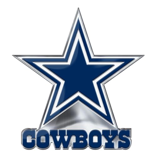 FANMATS 60596 Dallas Cowboys Heavy Duty Aluminum Embossed Color Emblem, Auto Emblem Decal - Alternate
