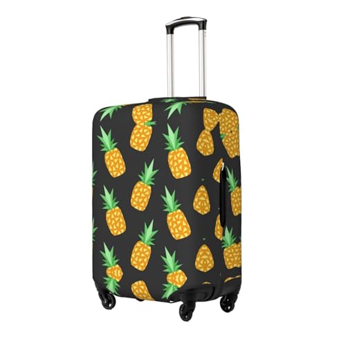 Yellow Pineapple Print Luggage Suitcase Cover Protector Luggage Washable Covers With Concealed Zipper2