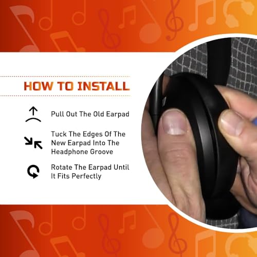 Image of Crysendo Headphone Cushion Compatible with Boat Rockers 550 Headset Replacement Ear Cushion | Earpads, Ear Cups Protein Leather, Superior Noise Isolation Memory Foam (Black)