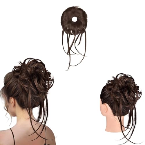 VYNZOR Extensions de Chignon Style Bandeau, Chouchou Cheveux, Queue de Cheval, Coiffures Tressées, Postiche Cheveux Naturel, Extension Cheveux, Volume Epais,...