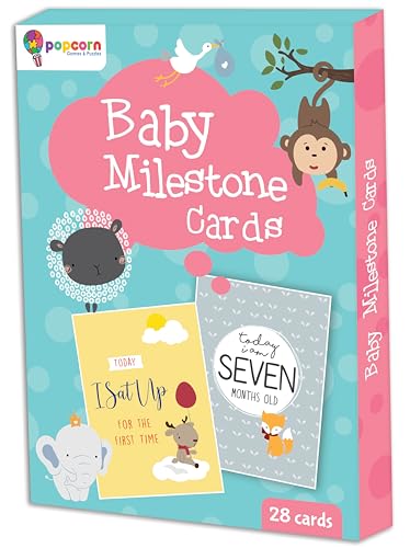 Image of Popcorn Flash Card for Baby 0-12 Months miletone Cards for Kid new Born Kids Pack of 28 Double Side Cards