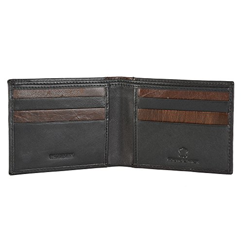 Image of WildHorn� RFID Protected Genuine High Quality Mens New Leather Wallet (New Black Nappa 4)