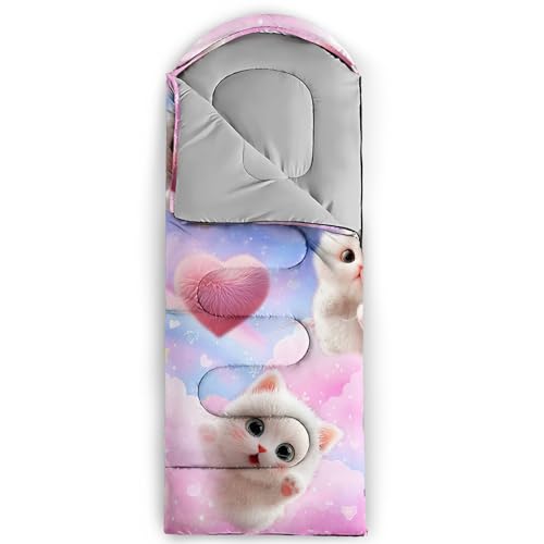 Image of QOOMO Ball Flower Camping Sleeping Bags,3 Season Warm & Cool Weather,Lightweight,Waterproof Sleeping Bags for Adults & Kids,Traveling,and Outdoors,Camping Gear Equipment