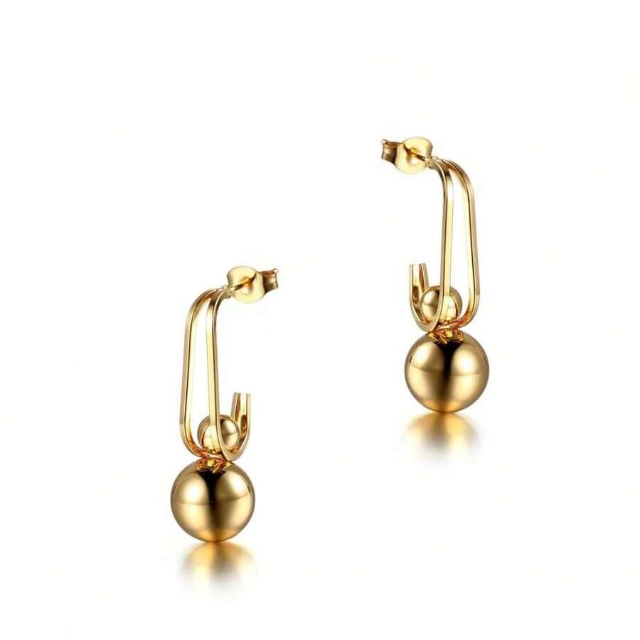 See full amazon price history chart for El Regalo 1Pair Simple Versatile Golden Round Bead Stainless Steel Earrings for Girls & Women- Anti Tarnish/Waterproof Half Hoop Geometric Ball Bead Earrings El Regalo 1Pair Simple Versatile Golden Round Bead Stainless Steel Earrings for Girls & Women- Anti Tarnish/Waterproof Half Hoop Geometric Ball Bead Earrings (B0D3XK537H) Amazon Price History, Amazon Price Tracker