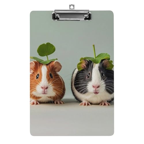 Porte-bloc A4 en acrylique design cochon d'Inde 31,8x21,6 cm