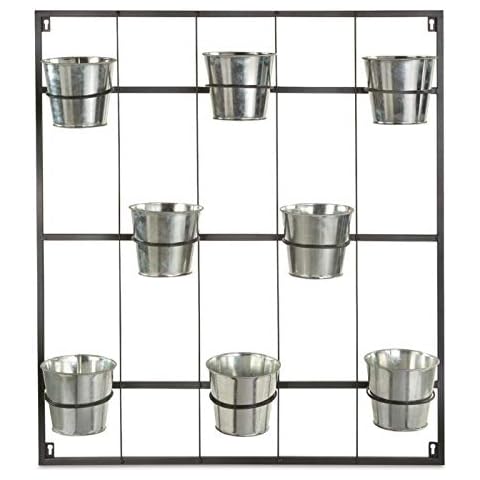 CASTLECREEK Galvanized Steel Herb Garden Wall Planter Set of 8 Cover