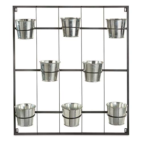Castlecreek Galvanized Steel Herb Garden Wall Planter Succulent Plant Flower Pots Set Of 8 Indoor/Outdoor Rustic Farmhouse Decor #TOP27