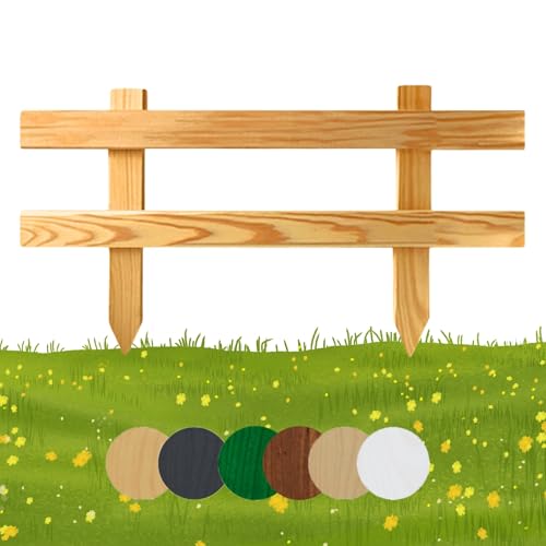 Floranica Kleiner Gartenzaun 1 stk. 30 cm x 50 cm Natur Mini Steckzaun Zierzaun Friesenzaun Lattenzaun zum Stecken Vorgartenzaun Beetzaun Kiefernholz imprägnier