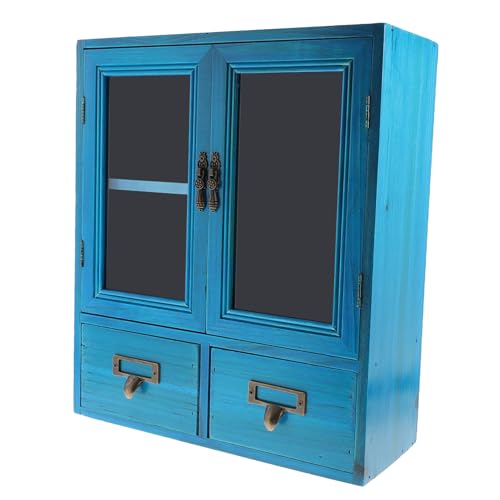 CRILSTYLEO Gabinete De Almacenamiento De Madera Vintage Puertas Dobles para Pared Organizador Decorativo y Funcional para Hogar y Oficina para Salón y Dormitorio Mueble Resistente y Elegante