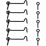 Litoexpe 5pcs Barn Door Latch Hook, 3 Inch Cabin Hook and Eye Latch with Mounting Screws for Wooden Window Gate