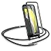 Produktbild SURITCH Für iPhone SE 2020/SE 2022/iPhone 7/8 Handykette Handyhülle mit Kordel zum Umhängen Necklace Hülle mit Band Schutzhülle mit integriertem Displayschutz für iPhone SE 2022/2020 4.7"(Schwarz)