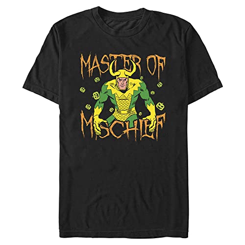 T-shirt Marvel Mischief Glow tall noir 4XL ajusté aux grands gabarits