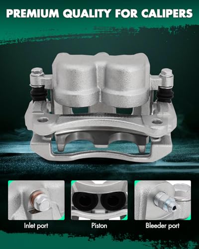 Image of SCITOO Front Left Brake Caliper With Bracket 18B4950 Compatible For Chevrolet Equinox 2005-2006 For Pontiac Torrent 2006 For Saturn Vue 2004-2007