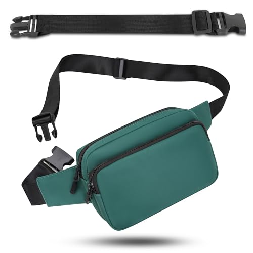 Image of IHIGOGOFA Bumbags Waist Fanny Pack Fashion Bum Bag with 30cm Extended Belt for Dog Walking Climbing Hiking Travel Cycling Girls Ladies Men Women (Green)