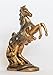 Dalax- 10.5 Inch Stallion Loving/Playing Bronze Color Horse Standing Statue, Rearing Horse Art Figurine Decorative Sculpture Home Decor Accent Piece Horses Figurines Statues