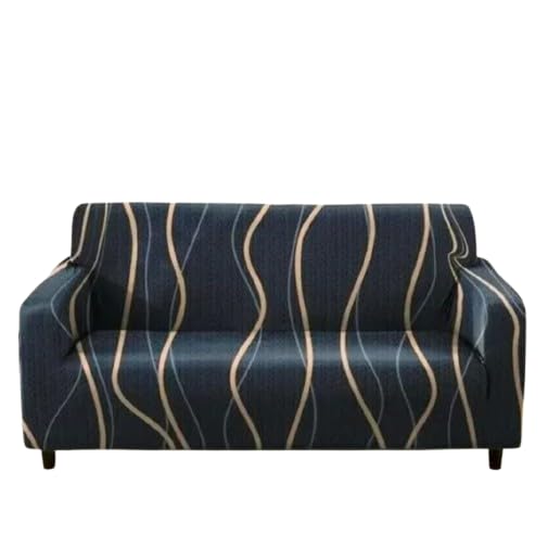 Image of HK 3 Seater Universal Elastic Sofa Cover | 360 Fully Covered Anti-Slip Washable Couch Cover Protector | 140 GSM Stretch Fit Polyester + Spandex Slipcover (180-230cm /SC-011-03)