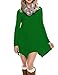 BILY Women's Shark Bite V-Neck Long Sleeve Tunic