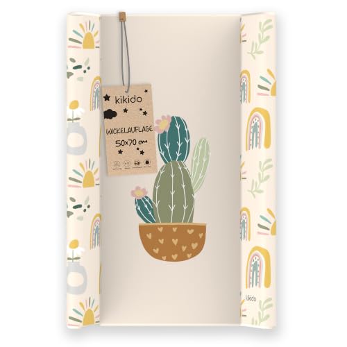 Kikido Wickelauflage 50x70 cm - Kaktus - Baby Wickelauflagen...