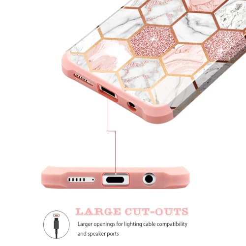 Coque Samsung Galaxy A50 antichoc protection hybride robuste fine or rose