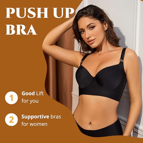 Push Up Bras for Women Daisy Bra Bras for Back Fat Sexy Comfortable Back Smoothing Bra (34B-46DD)2