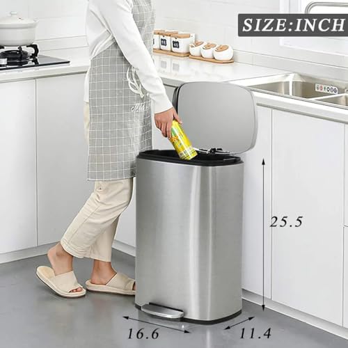 Caneca de basura para cocina 50L acero inoxidable miniatura 6