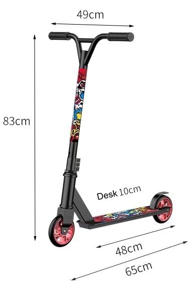 SZCQ Trick Pro Scooter Quality Stunt Scooter for Kids 8 Years and Up Adults Complete Kick Scooter for Intermediate,Beginner,Advanced and Professional Rider Teens Cool Scooter Freestyle Tricks Black