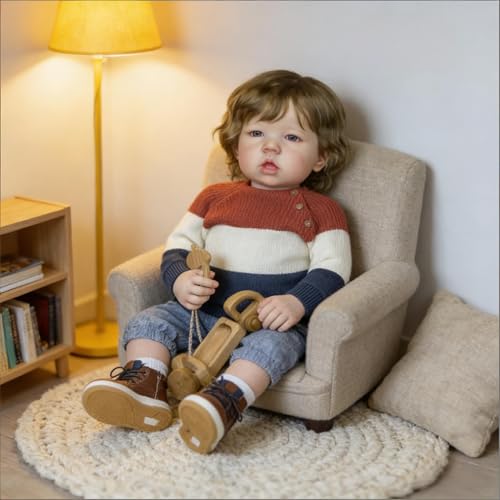 Muñeco bebé reborn realista de 20 pulgadas miniatura 2