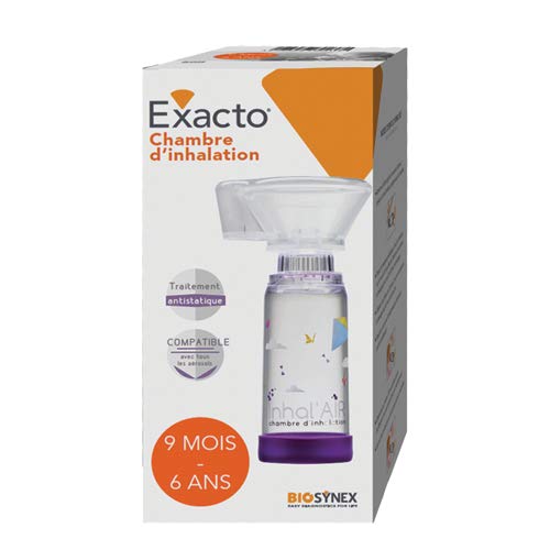EXACTO Chambre d'Inhalation Inalh'Air Assistance Respiratoire 9 Mois-6 Ans
