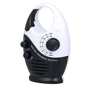 Waterdichte Douche Radio Mini AM/FM Douche Radio Resistent Radio Opknoping Muziek Radio Ingebouwde Luidspreker voor Buitengebruik (Zwart) Home Tool Levert