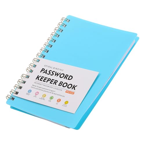 HOMOCONO パスワードキーパー手帳 アルファベット索引付き 螺旋綴じログブック 滑らかで耐にじみ紙面 パスワード管理とメモ帳兼用 仕事や家