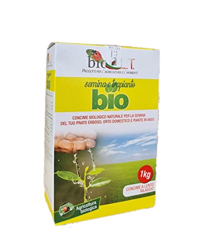 Concime Semina e Trapianto Biologico Granulare Particolarmente Indicato per il Trapianto la Semina degli Ortaggi delle Piante in Vaso delle Piante Fruttifere e per la Semina del tuo Prato Erboso 1kg