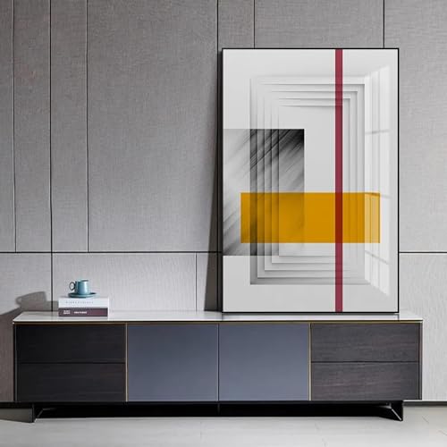 Affiche abstraite orange et rouge de 35 x 50 cm pour décoration murale moderne - 3